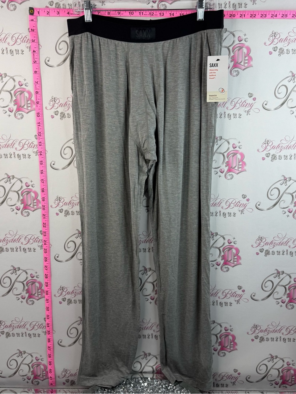 Saxx sleepwalker pants BRAND NEW Men's Gray Jogger Pants with Black Waistband